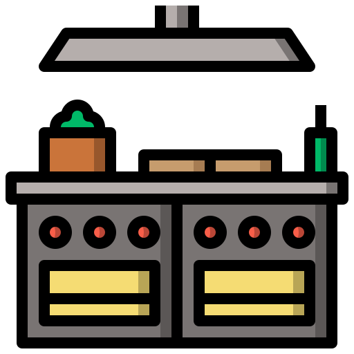 Fogão, forno, geladeira e micro-ondas